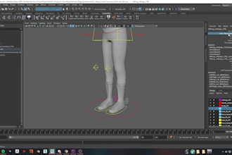 rig, weight paint and fix your 3d model in blender and maya with ik fk