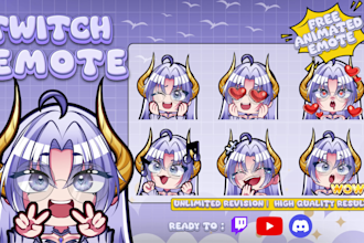 make twitch animated emotes, chibi emotes, emotes for twitch
