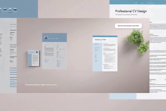 design a modern professional CV or resume