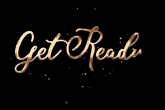 design handwriting text animation with ink drops splash