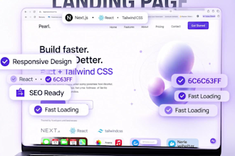 build a modern nextjs landing page
