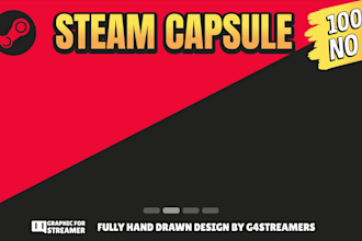 design handcrafted steam capsule art for your game
