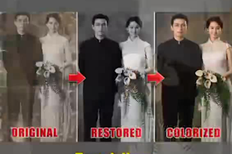 restore, repair, enhance and colorize your old photos