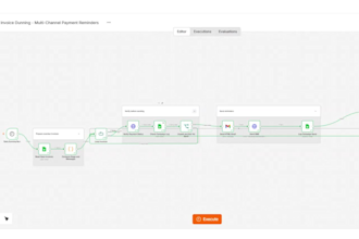 setup automated payment, invoice  reminder workflow in n8n for overdue invoices