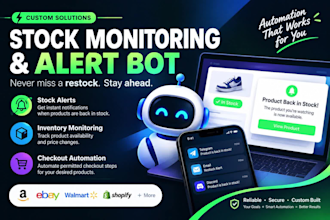 build inventory monitoring, checkout automation, auto checkout bot