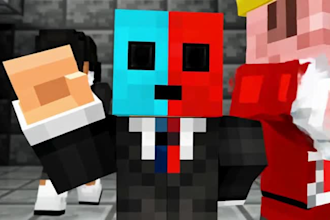 create custom minecraft skin, HD 3d skin, pvp roleplay, anime skin and character