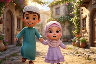 create ai islamic kids story animation video for youtube and shorts