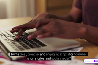 write engaging youtube scripts and creative stories