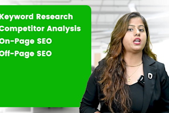 do complete monthly SEO service with on page and off page for 1st rank