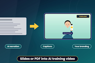 turn slides pdf to ai training video elearning video onboarding presentation lms