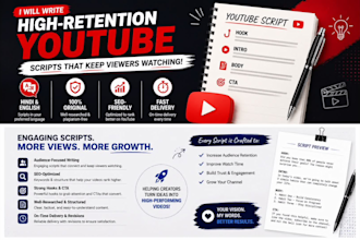 engaging youtube scripts with high audience retention
