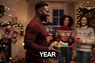 create cinematic christmas, new year ai videos, realistic characters and lipsync