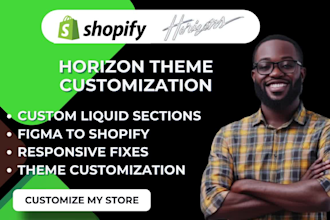 customize shopify horizon theme with custom liquid sections