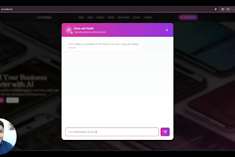 design and build a custom website with an ai chatbot