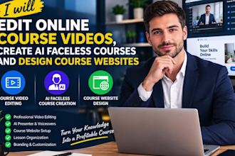 edit online course videos, create ai faceless courses and design course websites