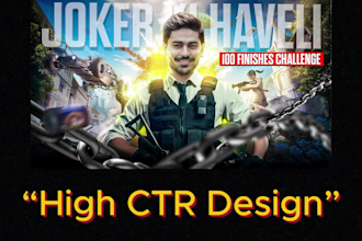 design attractive thumbnail, clickbait and amazing youtube thumbnails