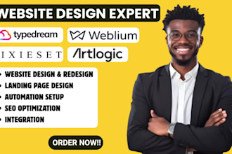 design setup artlogic pixieset weblium typedream and smugmug website