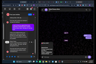 build an ai messenger chatbot to reply, take orders and book meetings