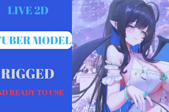design and rig live2d vtuber model live 2d vtuber model pngtuber 3d vtuber model