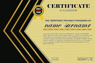 custom award course training certificates print ready editable