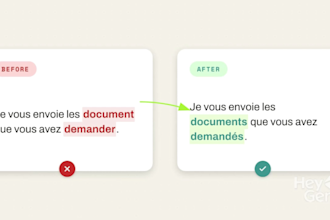 proofread and correct your french text