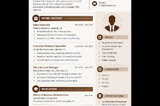 create and design professional and modern CV or resume