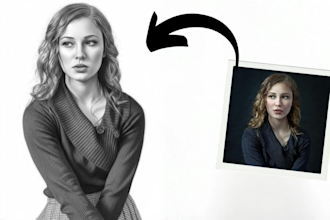 a hyper realistic graphite portrait from your photo
