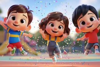 create 3d kids animation educational kids video 3d disney pixar style animation