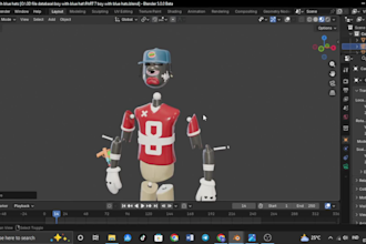 3d model 3d articulated model action figure stylized character modelling