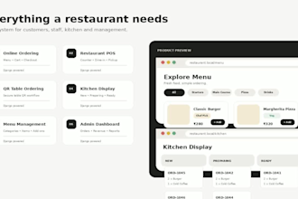 build a restaurant and cafe ordering management system