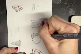 design a professional custom ring for manufacturing