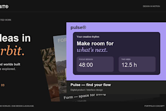 design a creative agency or portfolio landing page in figma