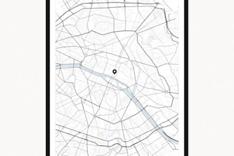 create vector, illustrated maps on same day