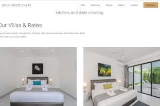 design a luxury villa and hotel booking website in figma
