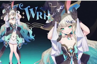 create custom vtuber model art and rigging for  vtube studio, prprlive, vbridger