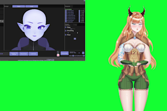 make vtuber model art and rigging