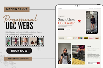 create a professional ugc portfolio website in canva