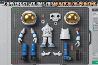 add color, edit convert stl to 3mf for multicolor 3d printing and slice 3d model