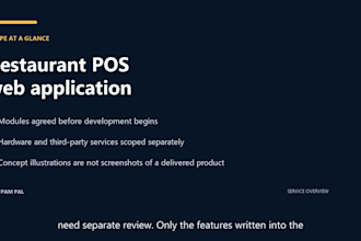 build a restaurant pos billing and inventory web app