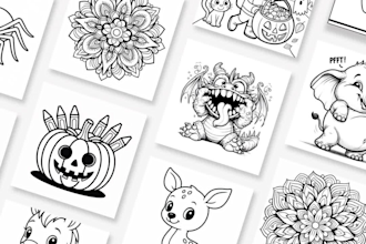 create a unique coloring book for amazon KDP