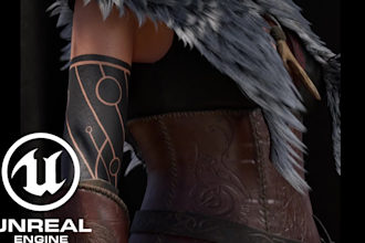 create a realistic aaa game character for unreal engine