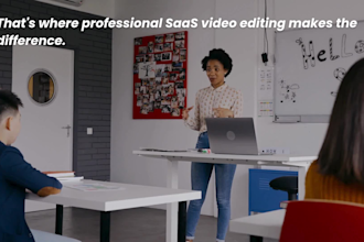 create saas video editing software demo tech explainer product launch video