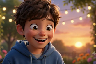 create 3d pixar style ai animation, disney style storytelling, 3d cartoon design