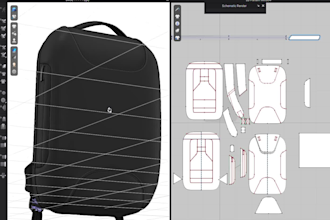 design photorealistic 3d bag renders