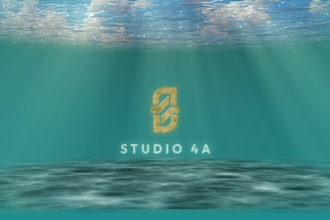 create a premium 3d underwater logo animation with cinematic effects