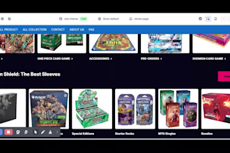 build pokemon shopify store labubu website tcg store design