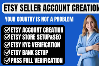 etsy seller account for any country etsy account creation full etsy store setup