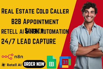 real estate cold caller b2b appointment setter outbound sales rep retell ai n8n