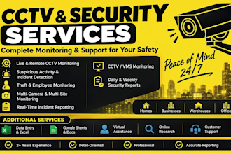 provide professional cctv monitoring and virtual security guard services