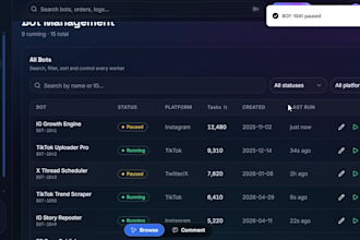 develop instagram api bot, tiktok bot, youtube bot  and twitter x automation bot